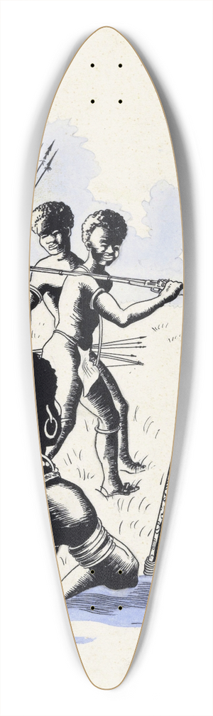 F. Ockerse - Nieuw-Guineese jagers 39.3 inch art pintail longboard deck