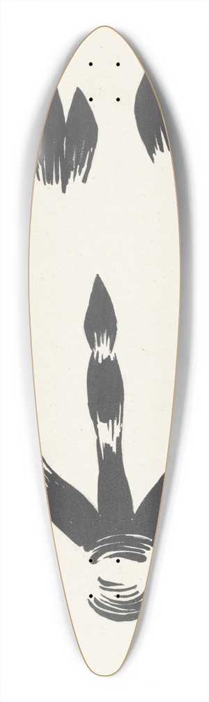 F. Ockerse - Sporen van een varken en kasuaris 39.3 inch art pintail longboard deck
