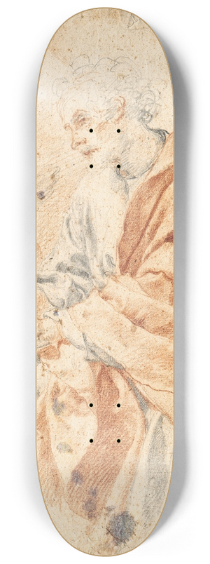 Carlo Dolci - Study of the Evangelist Matthew and the Angel 8.25 inch art skate deck Carlo Dolci - Study of the Evangelist Matthew and the Angel 8.25 inch art skate deck