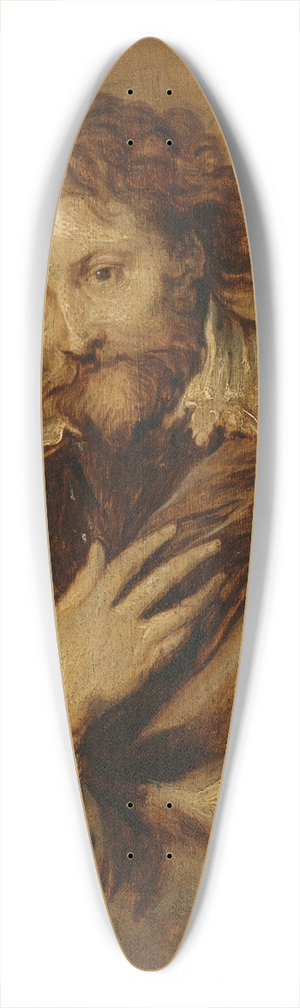 Follower of Anthony van Dyck - Portrait of Peter Paul Rubens (1577-1640) 39.3 inch art pintail longboard deck