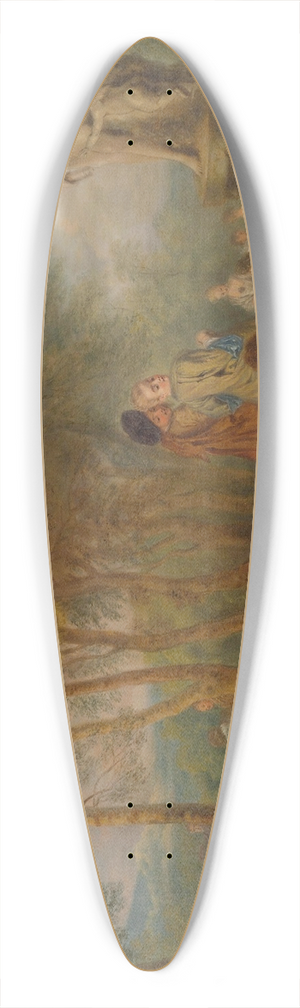 Follower of Antoine Watteau - Fte Galante With a Statue of Venus 39.3 inch art pintail longboard deck