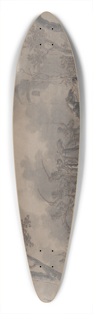 Follower of Dirk Langendijk - A Battle Between Cavalrymen and Infantry 39.3 inch art pintail longboard deck