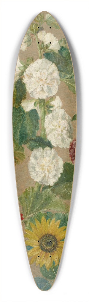 Follower of Eugne Delacroix - Untitled [flowers] 39.3 inch art pintail longboard deck