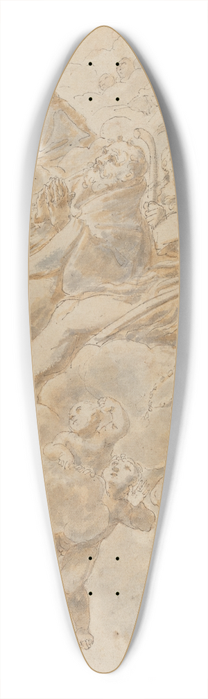 Follower of Giovanni Lanfranco - Ecstasy of a Saint 39.3 inch art pintail longboard deck