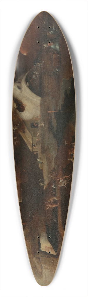 Follower of Hieronymus Bosch - Christs Descent into Hell 39.3 inch art pintail longboard deck