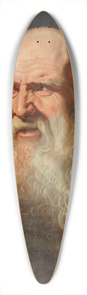 Follower of Peter Paul Rubens - Head study of a man 39.3 inch art pintail longboard deck Follower of Peter Paul Rubens - Head study of a man 39.3 inch art pintail longboard deck