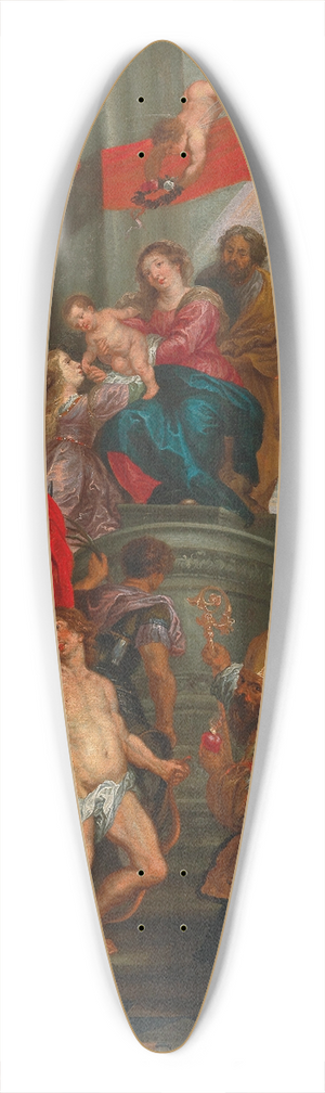 Follower of Peter Paul Rubens - Madonna And Child With Saints 39.3 inch art pintail longboard deck