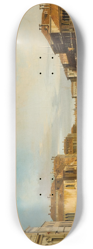 Carlo Grubacs - Venice, the Grand Canal from Palazzo Balbi to the Rialto Bridge 8.25 inch art skate deck