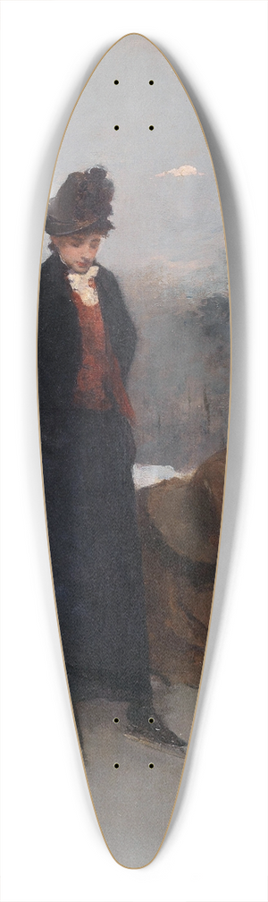 Francesc Miralles i Galaup - Ice Skaters 39.3 inch art pintail longboard deck