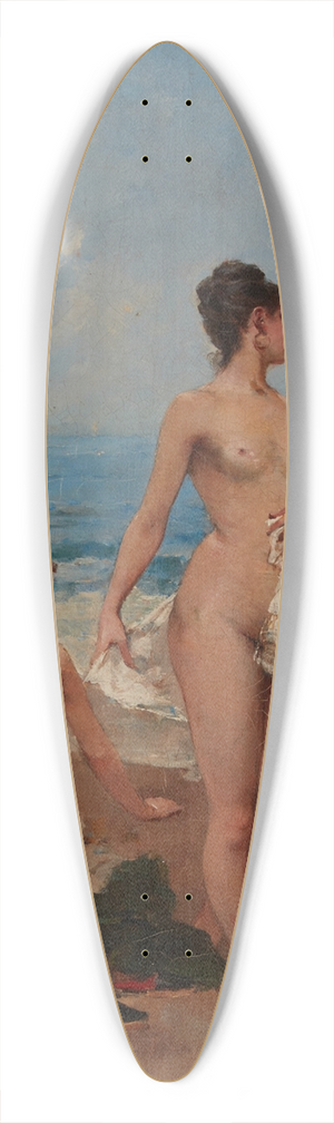 Francesc Miralles i Galaup - Les Baigneuses 39.3 inch art pintail longboard deck