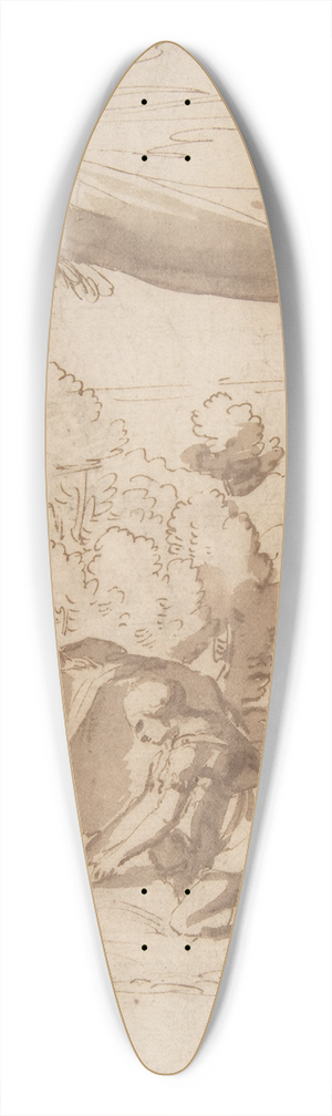 Francesco Albani - Diana Bathing 39.3 inch art pintail longboard deck