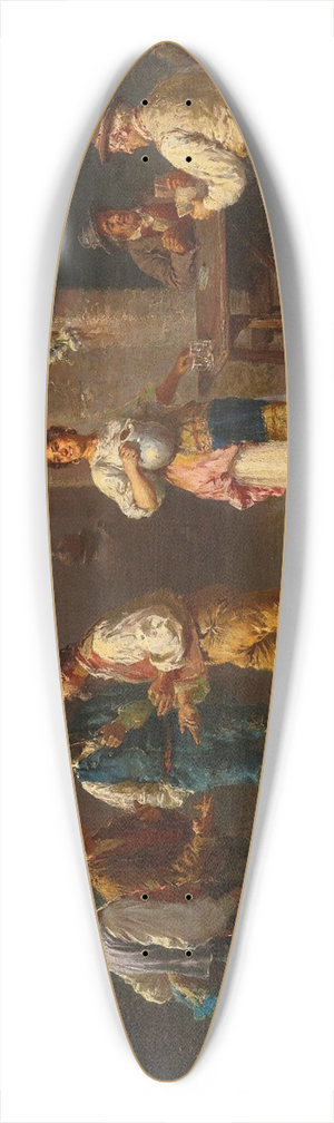 Francesco Bergamini - A Lively Discussion 39.3 inch art pintail longboard deck