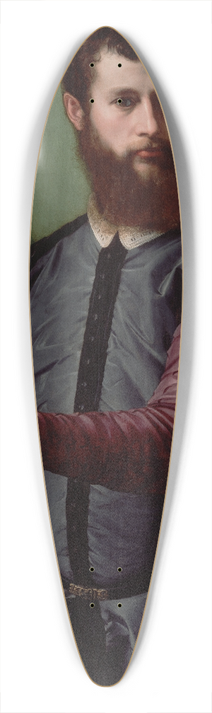 Francesco de' Rossi - Portrait of a Man 2 39.3 inch art pintail longboard deck Francesco de' Rossi - Portrait of a Man 2 39.3 inch art pintail longboard deck
