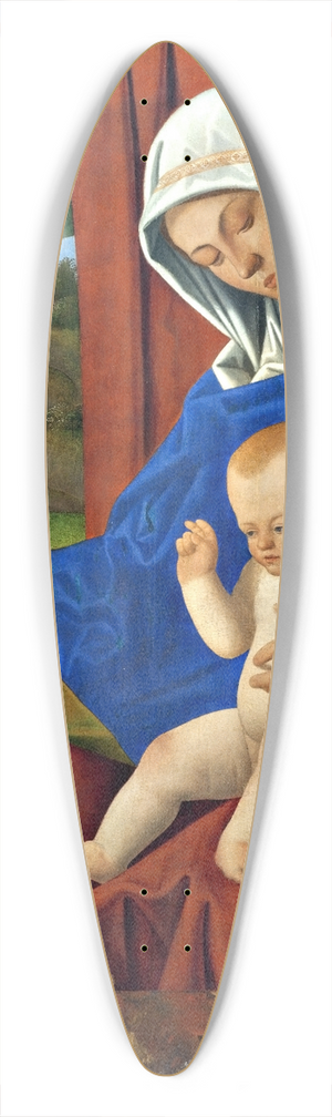 Francesco Di Simone Da Santacroce - The Virgin with the Christ Child and a donor 39.3 inch art pintail longboard deck