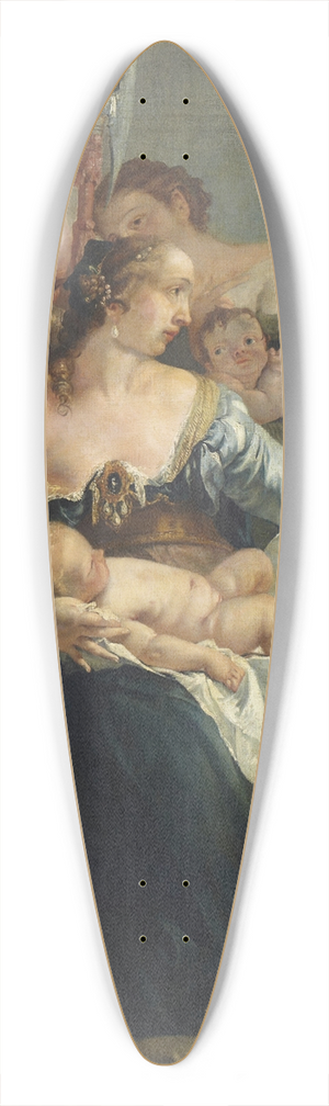 Francesco Fontebasso - Joash and Jehosheba 39.3 inch art pintail longboard deck