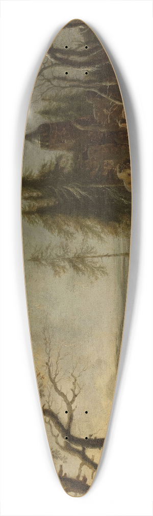 Francesco Foschi - Winter landscape 39.3 inch art pintail longboard deck