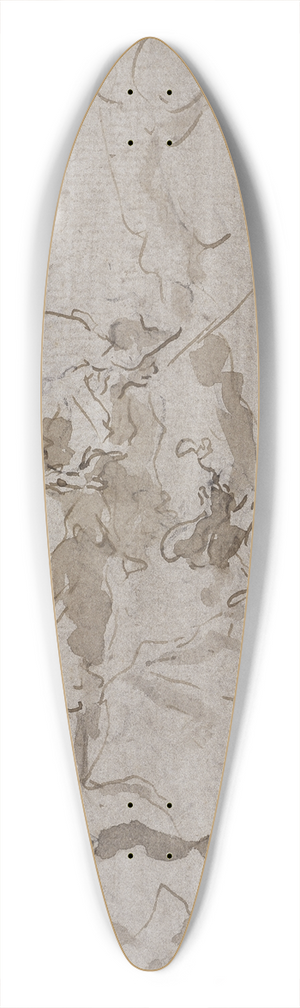 Francesco Guardi - Elegant couple 39.3 inch art pintail longboard deck