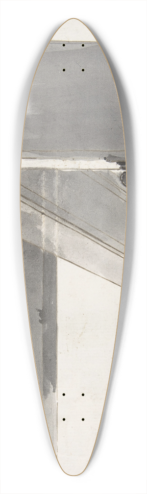 Francesco Guardi - Fragment of a Larger Drawing Representing Part of a Column and a Cornice 39.3 inch art pintail longboard deck