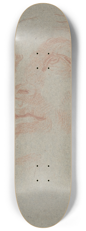 Carlo Maratti - Head of a Bearded Man Looking to Upper Left (Saint Ambrose) 8.25 inch art skate deck