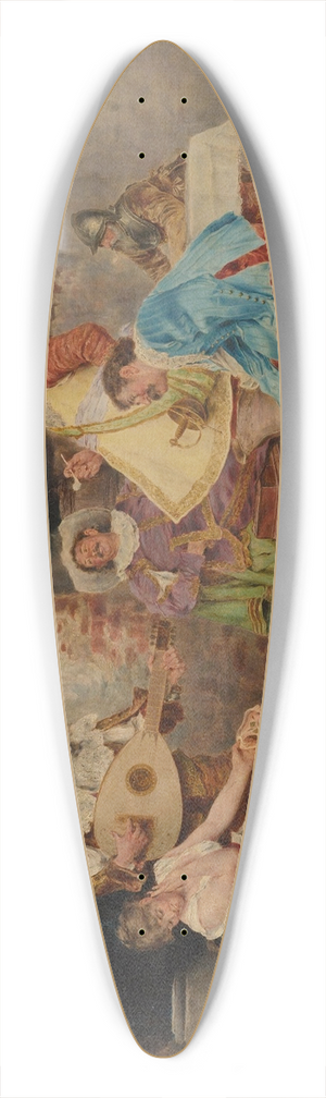 Francesco Vinea - Serenade In The Tavern 39.3 inch art pintail longboard deck