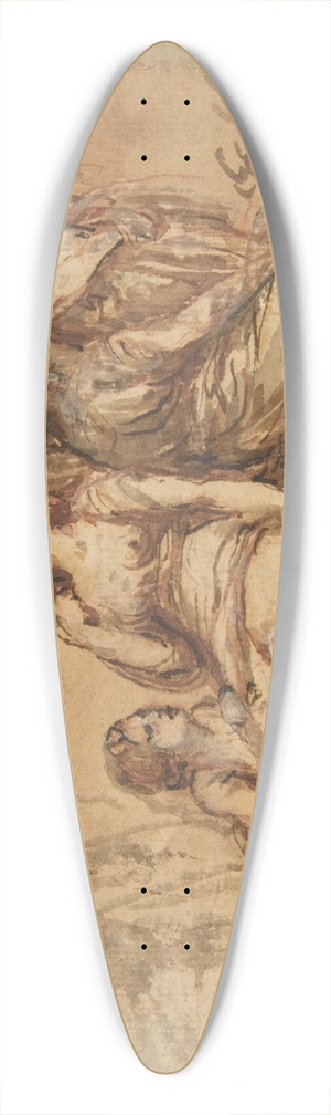 Francesco Zuccarelli - Five Young Women in a Landscape 39.3 inch art pintail longboard deck