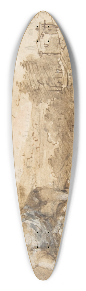 Francesco Zuccarelli - Seated Girl in a Landscape 39.3 inch art pintail longboard deck