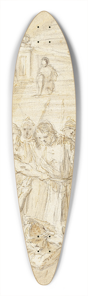 Francesc Tramulles - From Herod to Pilate 39.3 inch art pintail longboard deck