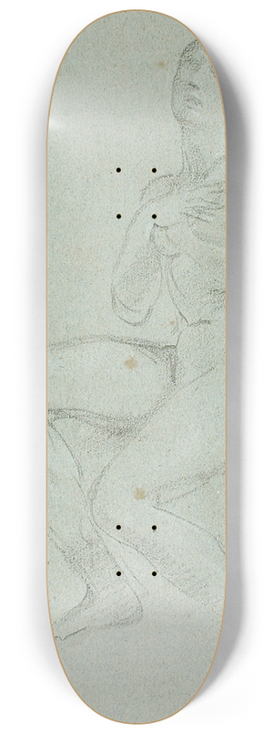 Carlo Maratti - Nude Woman Seated with Arms Crossed 8.25 inch art skate deck