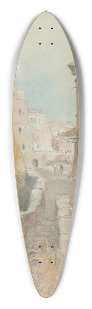 Frances Hodgkins - Spanish street scene 39.3 inch art pintail longboard deck