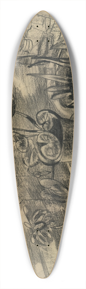 Frances Hodgkins - Still life in landscape, Bodinnick, Cornwall 39.3 inch art pintail longboard deck