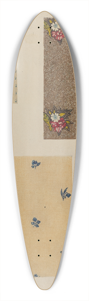 Frances Lichten - Materials from Patchwork Bedspread 39.3 inch art pintail longboard deck