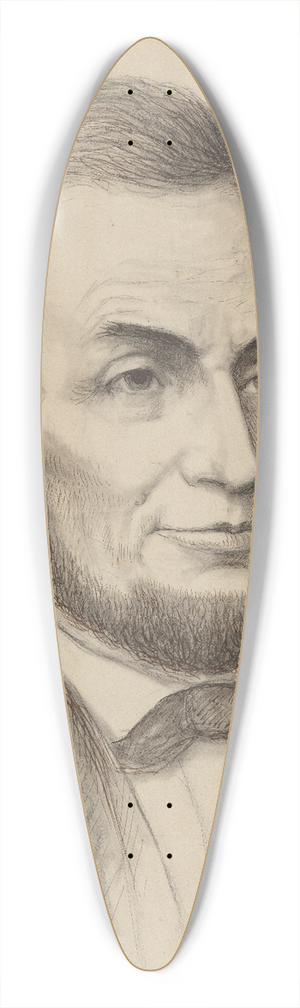 Francis Bicknell Carpenter - Abraham Lincoln 39.3 inch art pintail longboard deck