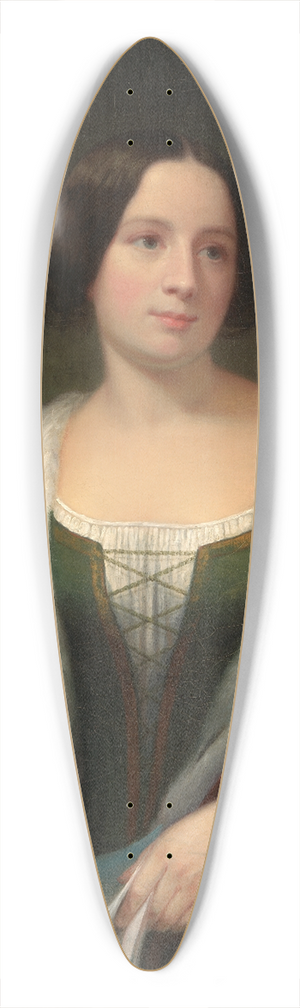 Francis Bicknell Carpenter - Unidentified Woman 39.3 inch art pintail longboard deck
