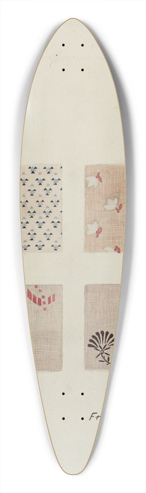 Francis Bruner - Printed Textiles 39.3 inch art pintail longboard deck