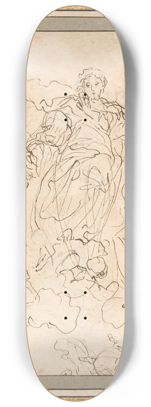 Carlo Maratti - The Virgin and Saint Rosalia Interceding with Christ 8.25 inch art skate deck
