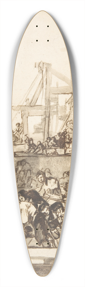Francisco de Goya - Construction in progress 39.3 inch art pintail longboard deck