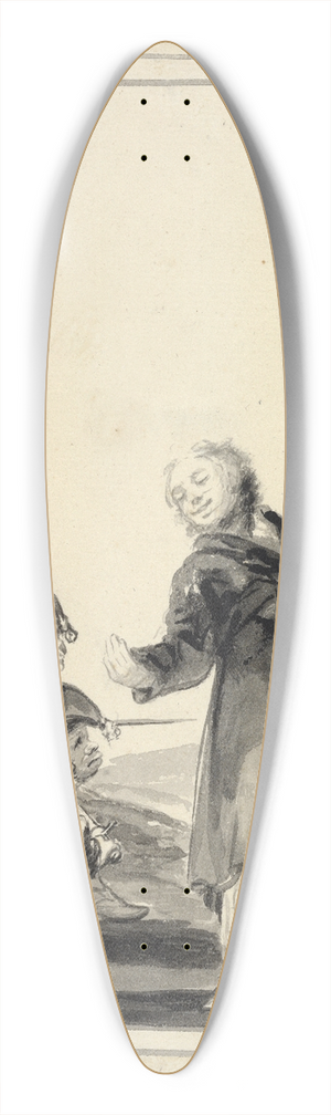 Francisco de Goya - Contemptuous of the Insults 39.3 inch art pintail longboard deck