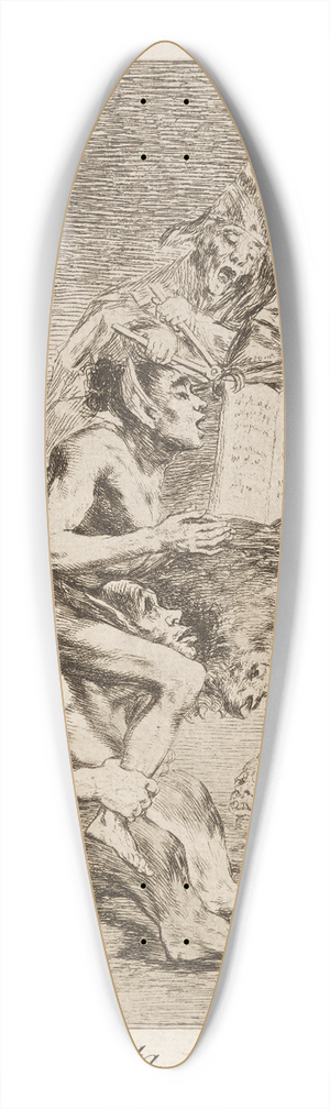 Francisco de Goya - Devota profesion. (Devout profession.) 39.3 inch art pintail longboard deck