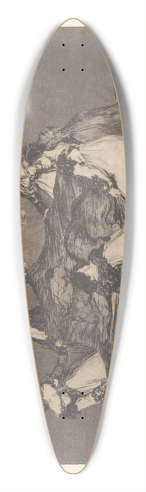 Francisco de Goya - Heavier Than a Dead Donkey (Pesa Mas Que un Burro Muerto) 39.3 inch art pintail longboard deck