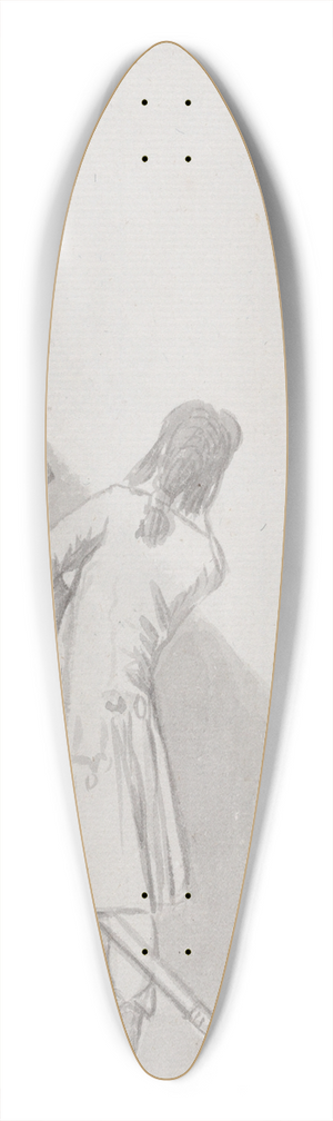 Francisco de Goya - Maja and an officer 39.3 inch art pintail longboard deck Francisco de Goya - Maja and an officer 39.3 inch art pintail longboard deck