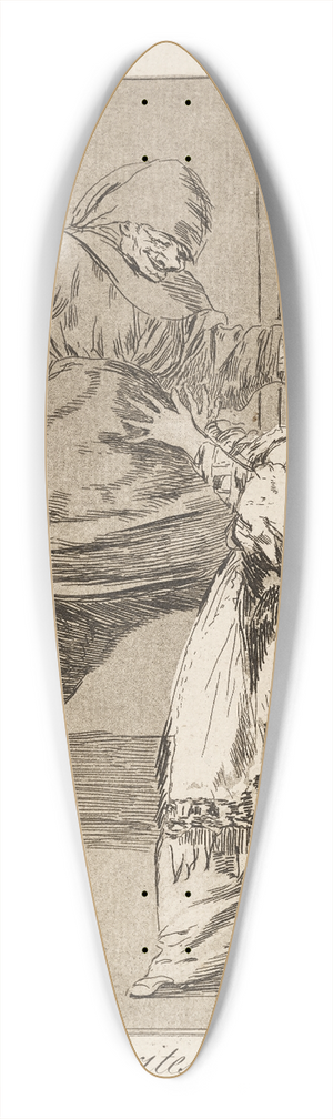Francisco de Goya - No grites, tonta. (Dont scream, stupid.) 39.3 inch art pintail longboard deck