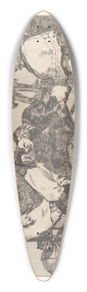 Francisco de Goya - Rejoice, Carnival, for Tomorrow Thou Wilt Be Ashes [Carnival Folly] (Alegrias Antruejo, que Maana Seras Ceniza [Disparate de Carnabal]) 39.3 inch art pintail longboard deck