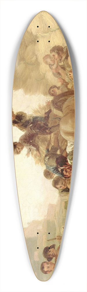 Francisco de Goya - The Threshing Floor 39.3 inch art pintail longboard deck