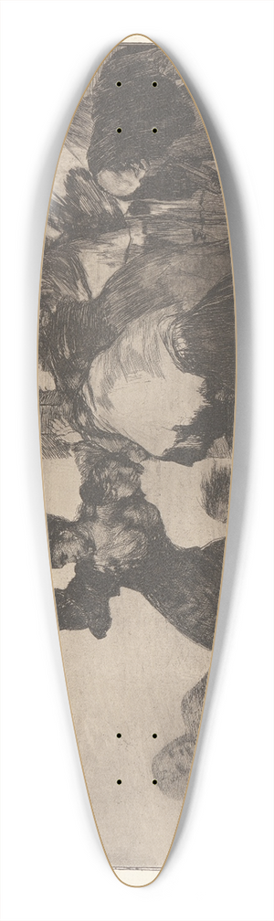 Francisco de Goya - Two Heads Are Better Than One [Poor Folly] (Disparate Pobre) 39.3 inch art pintail longboard deck