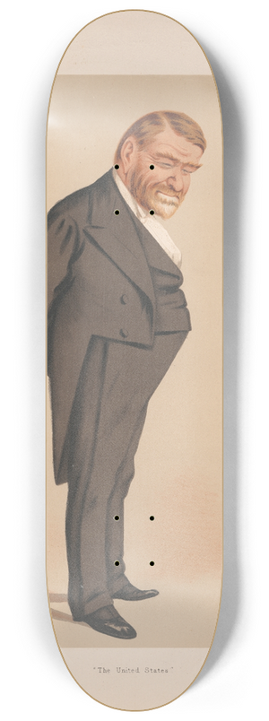 Carlo Pellegrini - Americans. The United States. General Robert Cumming Schenck, USA. 23 January 1875 8.25 inch art skate deck