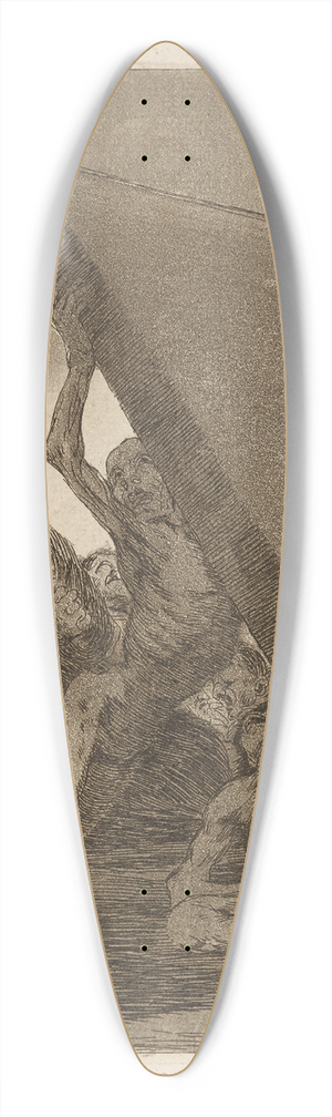 Francisco de Goya - Y aun no se van! (And still they dont go!) 39.3 inch art pintail longboard deck