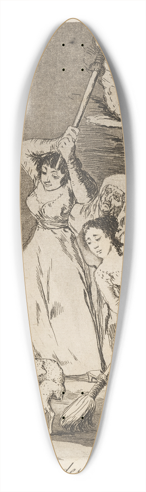 Francisco de Goya - Ya van desplumados. (There they go plucked.) 39.3 inch art pintail longboard deck
