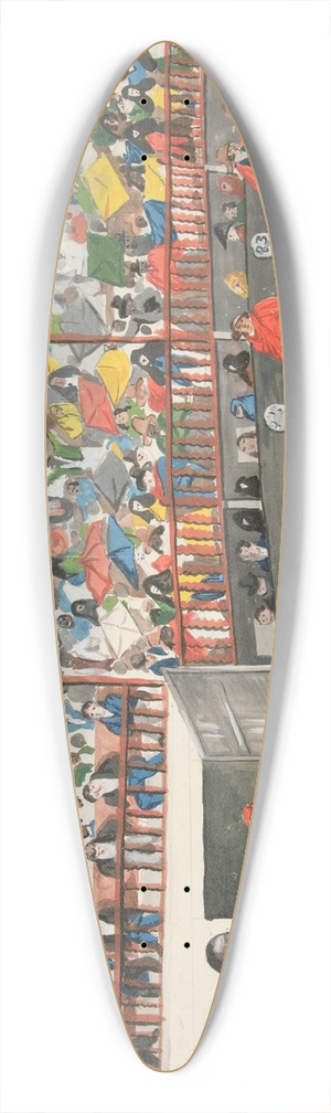 Francisco Fierro - Bull Fight 39.3 inch art pintail longboard deck