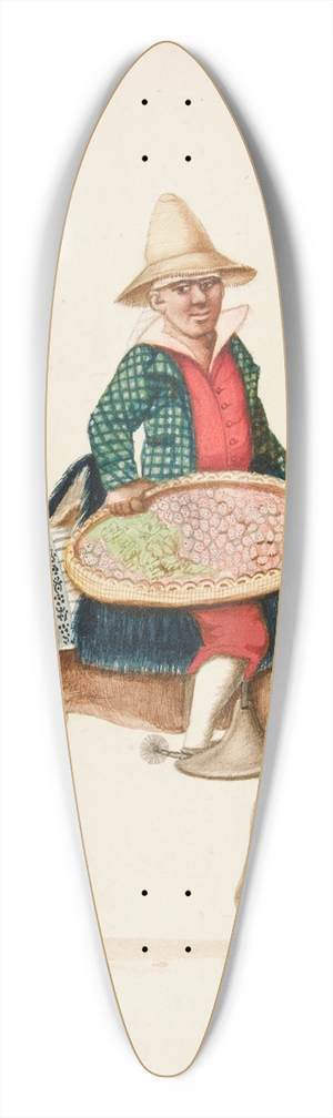 Francisco Fierro - Fruit Seller 39.3 inch art pintail longboard deck