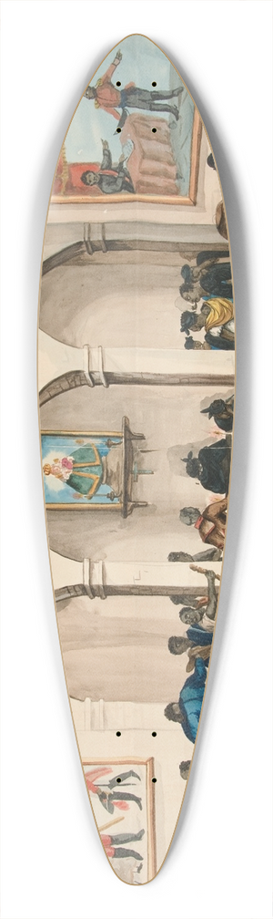 Francisco Fierro - Interior of an Inn 39.3 inch art pintail longboard deck